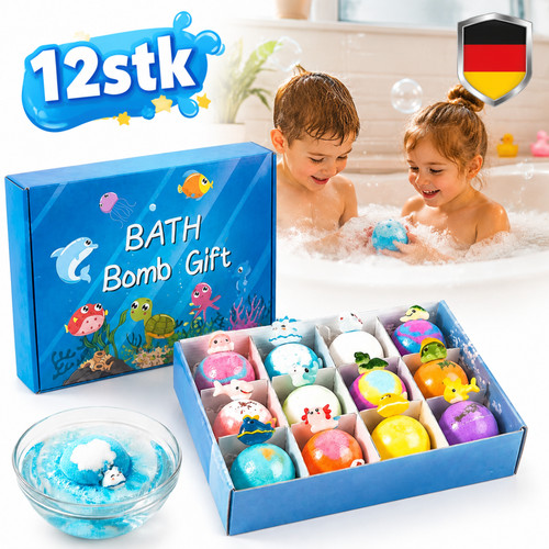 12er set badebomben kinder mit - set,